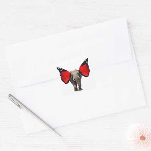 Flying Elephant-Umschlag Aufkleber (Umschlag)