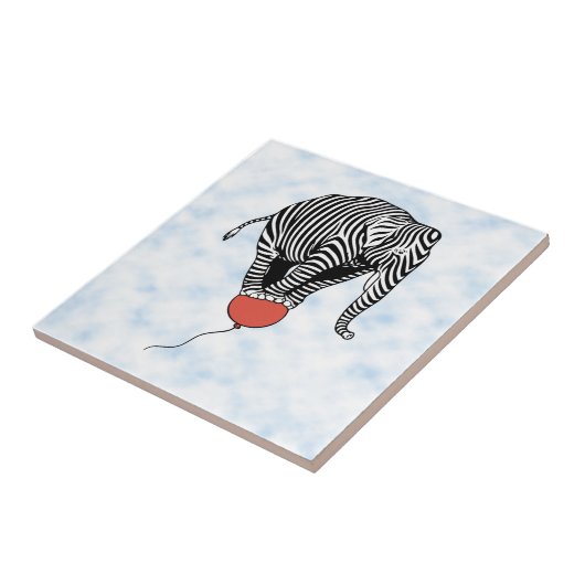 FLying Elephant Zebra Fliese (Seite)