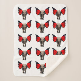 Flying Elephants Sherpa Blanket Sherpadecke