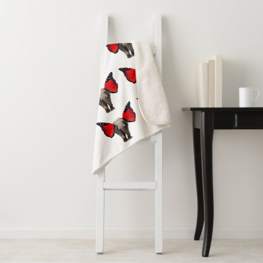 Flying Elephants Sherpa Blanket Sherpadecke (Beispiel)