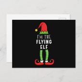 Flying Elf Weihnachts-Matching Familiengeschenk Postkarte (Vorne/Hinten)