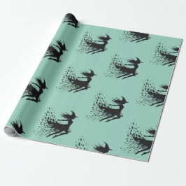 Flying Enchantress Teal Background Geschenkpapier