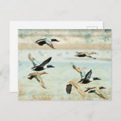 Flying Encks Wassercolor Postcard Postkarte (Vorne/Hinten)