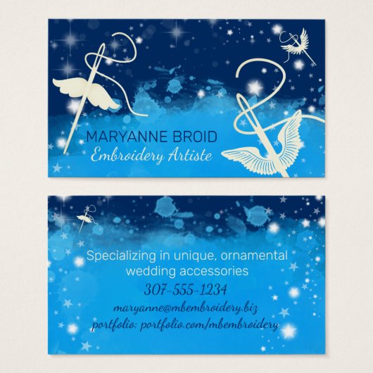 Flying Engel Nähnadel Stickerei Stechen (Vorne & Hinten)