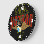 Flying Eyeball Hot Rod Große Wanduhr (Winkel)