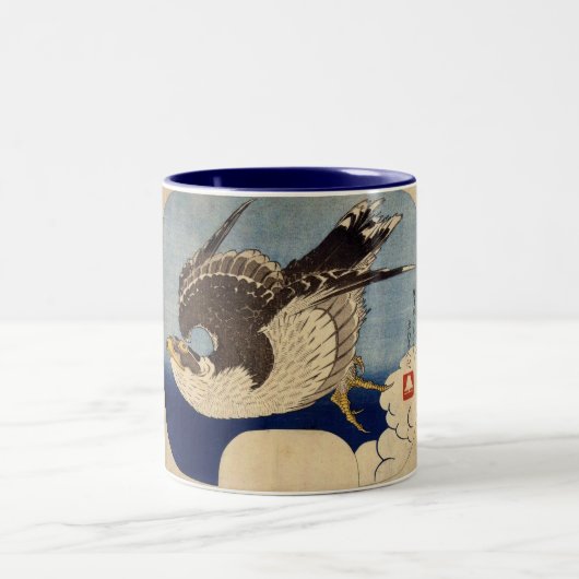 Flying Falcon Zweifarbige Tasse (Mittel)