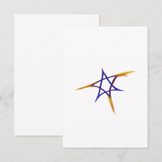 Flying Fiery Star der David Card Dankeskarte (Vorne/Hinten)