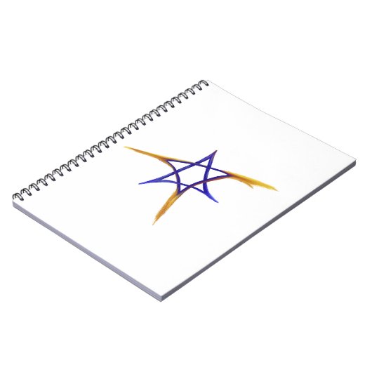 Flying Fiery Star im David-Notebook Notizblock (Linke Seite)