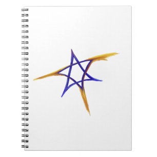 Flying Fiery Star im David-Notebook Notizblock