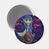 Flying Fish Mermaid Magnet (Vorderseite/Rückseite)