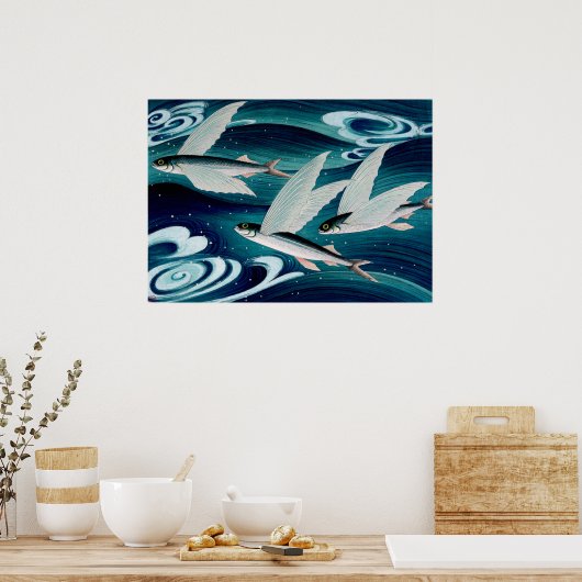 Flying Fish Ono Bakufu Circa 1938 Poster (Küche)