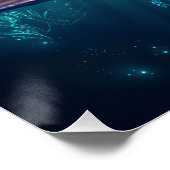Flying Fish Sunset Poster (Ecke)