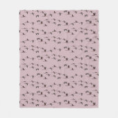Flying Flaimingos Fleece Blanket (Dusty Pink) (Vorderseite)