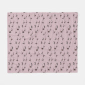 Flying Flaimingos Fleece Blanket (Dusty Pink) (Vorderseite (Horizontal))