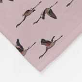 Flying Flaimingos Fleece Blanket (Dusty Pink) (Ecke)