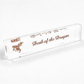 Flying Flame Dragon Name Plate Namensplakette