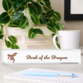 Flying Flame Dragon Name Plate Namensplakette