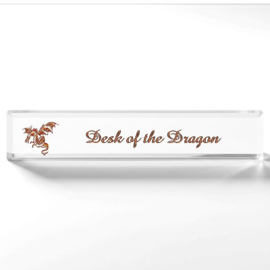 Flying Flame Dragon Name Plate Namensplakette (Vorderseite)