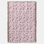 Flying Flamingos Throw Blanket (Dusty Pink) Decke (Vorderseite Vertikal)