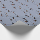 Flying Flamingos Wrapping Paper Geschenkpapier (Ecke)