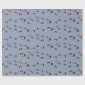 Flying Flamingos Wrapping Paper Geschenkpapier (Flach)