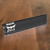 Flying Fledermaus Namensplakette (Seite)