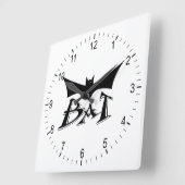 Flying Fledermaus Quadratische Wanduhr (Winkel)