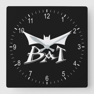 Flying Fledermaus Quadratische Wanduhr