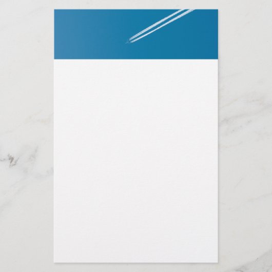 Flying Flugzeug on a blue sky background Briefpapier (Vorderseite)