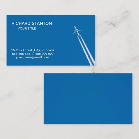 Flying Flugzeug Visitenkarte (Vorne/Hinten)