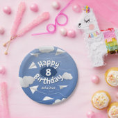 flying folded paper airplanes childrens birthday pappteller (Party)