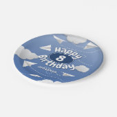 flying folded paper airplanes childrens birthday pappteller (Schrägansicht)
