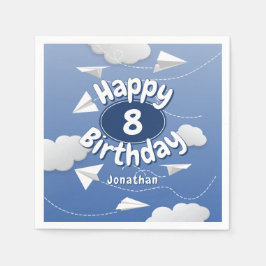 flying folded paper airplanes childrens birthday serviette