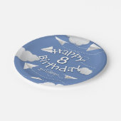 flying folded paper airplanes kids birthdays pappteller (Schrägansicht)