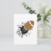 Flying Football Postkarte (Stehend Vorderseite)