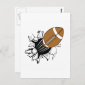 Flying Football Postkarte (Vorne/Hinten)