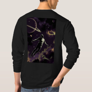 Flying For Photons Herren schwarzes Langarmshirt b T-Shirt