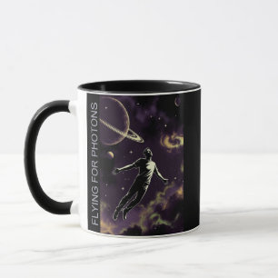 Flying For Photons mit Titel-Rechtshand-Kombitasse Tasse
