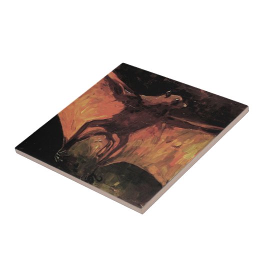 Flying Fox Bat von Vincent van Gogh Fliese (Seite)