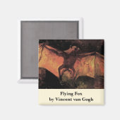 Flying Fox Bat von Vincent van Gogh Magnet (Vorderseite/Rückseite)