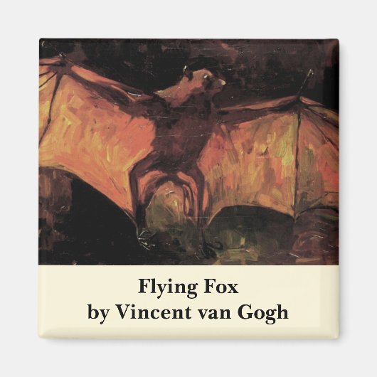 Flying Fox Bat von Vincent van Gogh Magnet (Vorne)