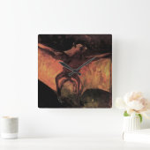 Flying Fox Bat von Vincent van Gogh Quadratische Wanduhr (Zuhause)