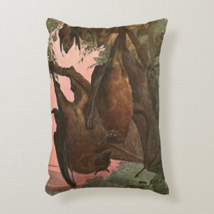 Flying Fox Bats von Austen, Vintage Wildtiere Dekokissen
