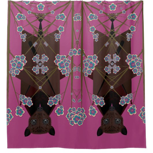 Flying Fox Boysenberry Duschvorhang (Vorderseite)