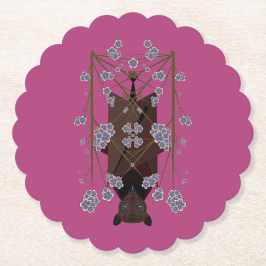Flying Fox Boysenberry Paper-Untersetzer Untersetzer (Vorderseite)