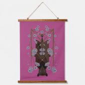 Flying Fox Boysenberry Wood Topped Tapestry Wandteppich Mit Holzrahmen (Vorderseite)