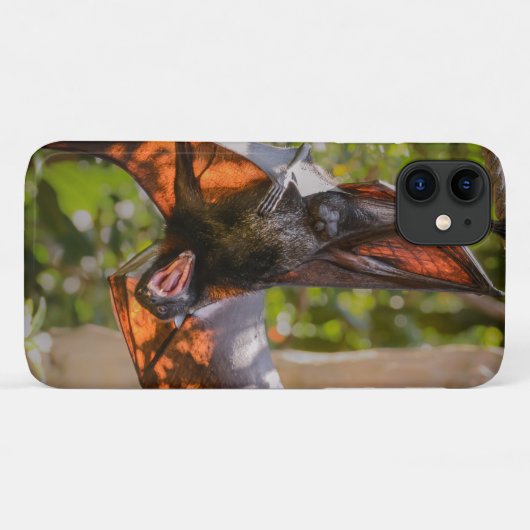 Flying Fox Fledermausgähne Case-Mate iPhone Hülle (Rückseite (Horizontal))