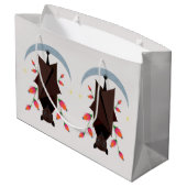 Flying Fox Große Geschenktasche Geschenktüte (Rückseite Schrägansicht)