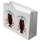 Flying Fox Große Geschenktasche Geschenktüte (Vorderseite Schrägansicht)