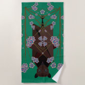 Flying Fox Jade Beach Handtuch (Vorderseite)